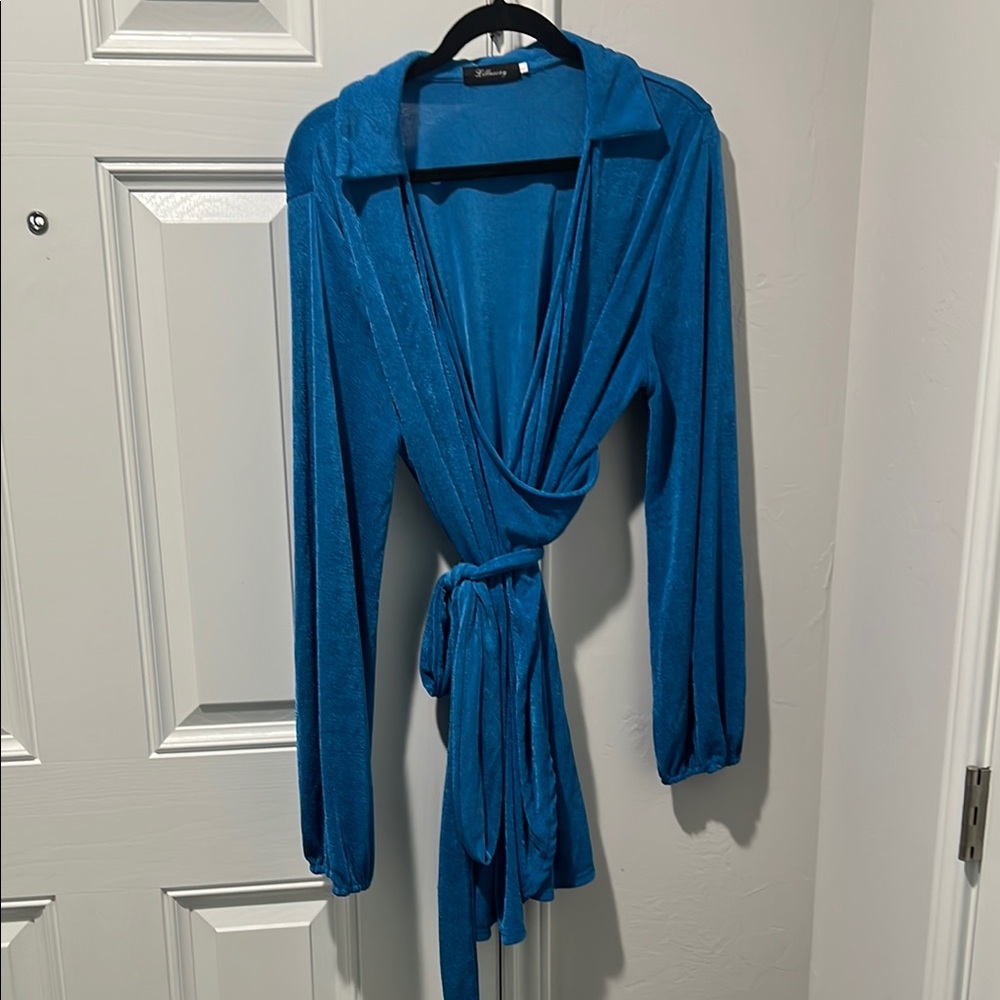 Blue Wrap dress